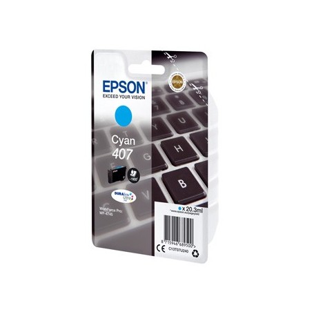 Epson oryginalny ink / tusz C13T07U240, 407L, cyan, 1900s, 20.3ml Epson oryginalny ink / tusz C13T07U240, 407L, cyan, 1900s, 20.3ml
