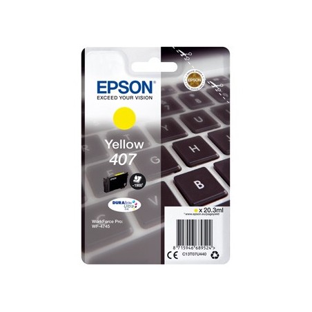 Epson oryginalny ink / tusz C13T07U440, 407L, yellow, 1900s, 20.3ml