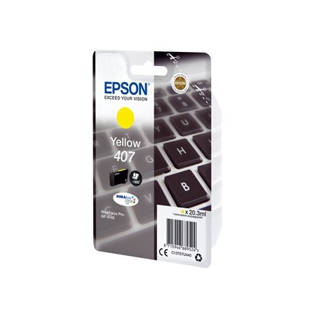 Epson oryginalny ink / tusz C13T07U440, 407L, yellow, 1900s, 20.3ml Epson oryginalny ink / tusz C13T07U440, 407L, yellow, 1900s, 20.3ml