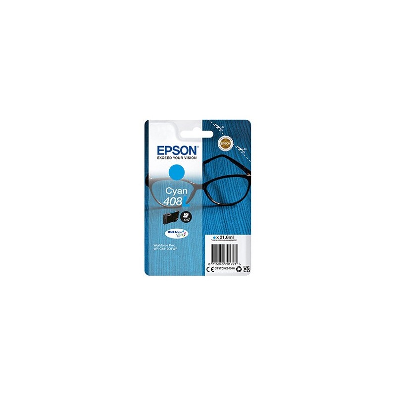 Epson oryginalny ink / tusz C13T09K24010, T09K240, 408L, cyan, 21.6ml