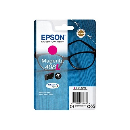 Epson oryginalny ink / tusz C13T09K34010, T09K340, 408L, magenta, 21.6ml Epson oryginalny ink / tusz C13T09K34010, T09K340, 408L, magenta, 21.6ml