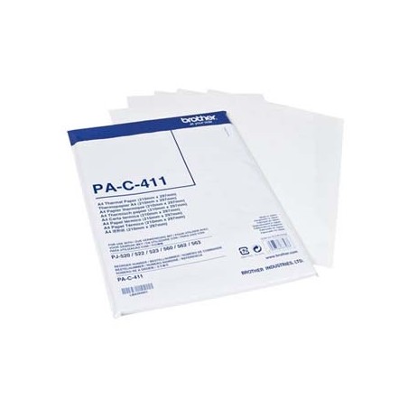 Brother Papier termiczny, PAC411, termo papier, biały, A4, 100 szt., termosublimacyjny