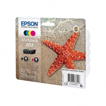 EPSON C13T03U64010 Multipack Epson C13T03U64010 CMY + BK 4-colours 603 3,4 ml + 3 x 2,4 ml EPSON C13T03U64010 Multipack Epson C13T03U64010 CMY + BK 4-colours 603 3,4 ml + 3 x 2,4 ml