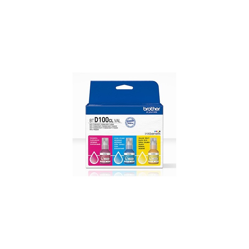 Brother oryginalny ink / tusz BTD100CLVAL, CMY, 3x5000s