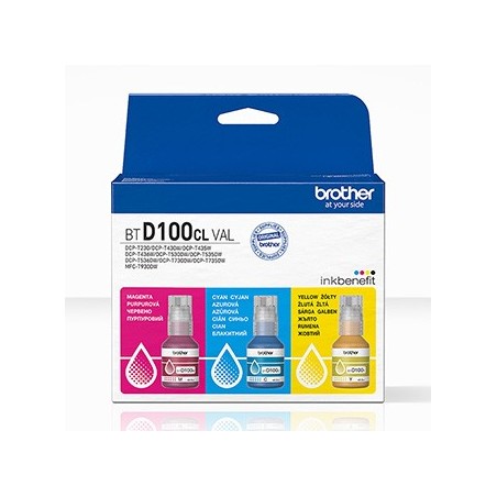 Brother oryginalny ink / tusz BTD100CLVAL, CMY, 3x5000s Brother oryginalny ink / tusz BTD100CLVAL, CMY, 3x5000s