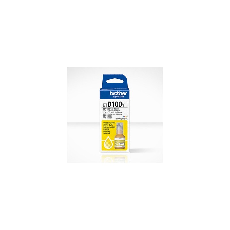 Brother oryginalny ink / tusz BTD100Y, yellow, 5000s, 48.8ml