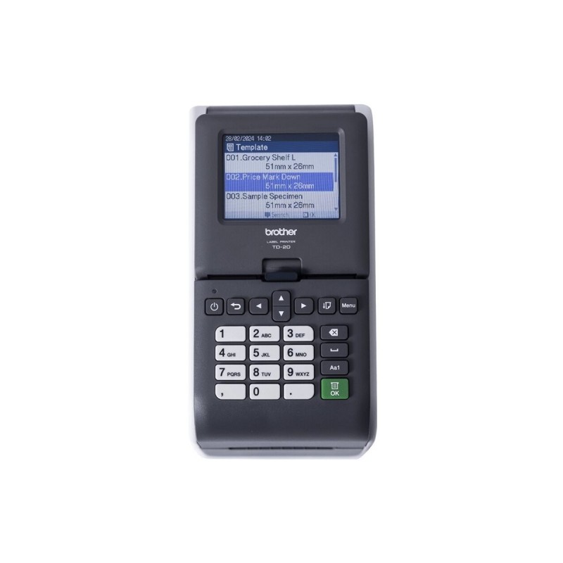 BROTHER 2inch label printer USB connection 203dpi Ethernet Battery Possible touch screen