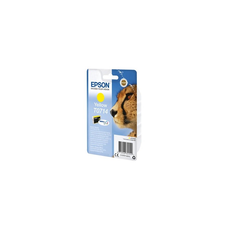 Epson oryginalny ink / tusz C13T07144022, yellow, blistr z ochroną, 5,5ml, expirace 12/2025