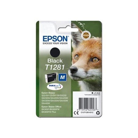Epson oryginalny ink / tusz C13T12814012, T1281, black, 5,9ml