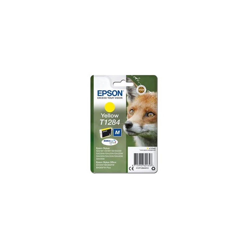 Epson oryginalny ink / tusz C13T12844012, T1284, yellow, 3,5ml
