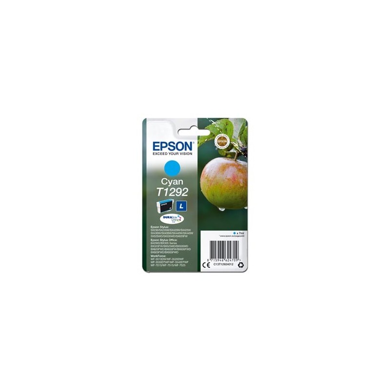 Epson oryginalny ink / tusz C13T12924012, T1292, cyan, 485s, 7ml