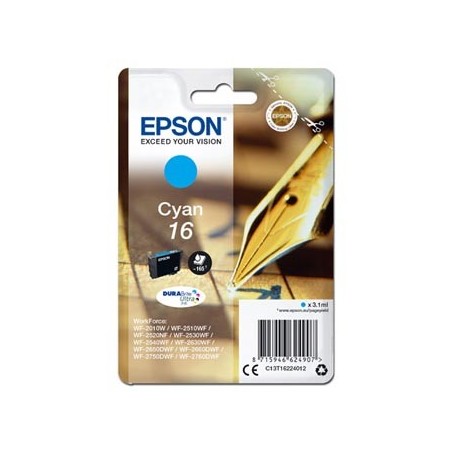 Epson oryginalny ink / tusz C13T16224012, T162240, cyan, 3.1ml