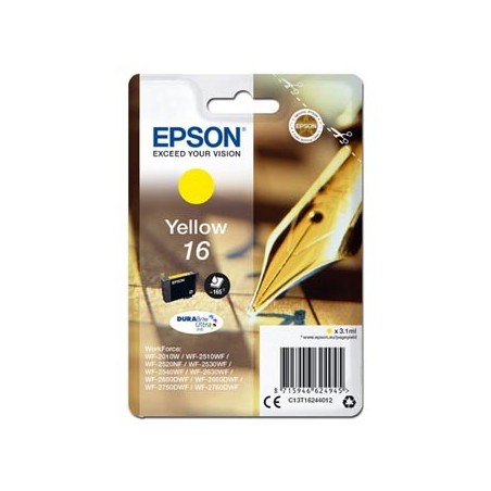 Epson oryginalny ink / tusz C13T16244012, T162440, yellow, 3.1ml