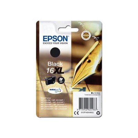 Epson oryginalny ink / tusz C13T16314012, T163140, 16XL, black, 12.9ml
