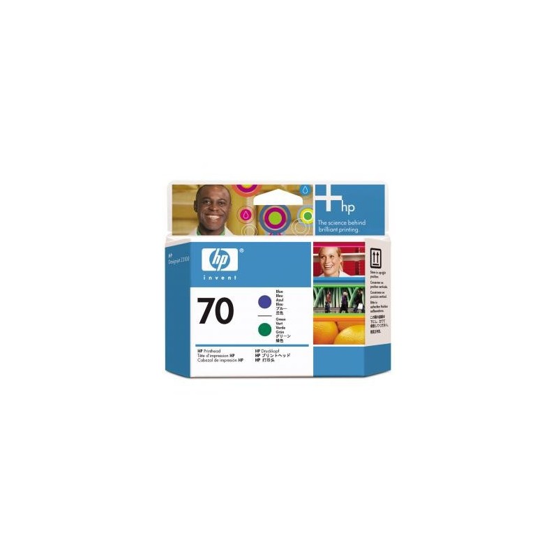 HP oryginalny głowica drukująca C9408A, HP 70, blue/green