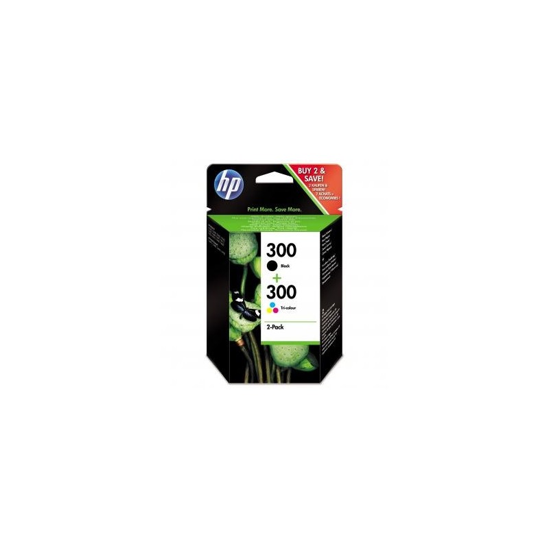 HP oryginalny ink / tusz CN637EE, HP 300, black/color, 2 x 200s, 2x4ml, 2-pack + paper