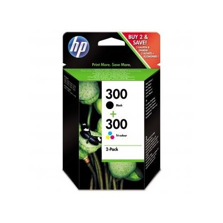 HP oryginalny ink / tusz CN637EE, HP 300, black/color, 2 x 200s, 2x4ml, 2-pack + paper