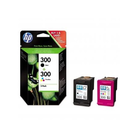 HP oryginalny ink / tusz CN637EE, HP 300, black/color, 2 x 200s, 2x4ml, 2-pack + paper HP oryginalny ink / tusz CN637EE, HP 300, black/color, 2 x 200s, 2x4ml, 2-pack + paper