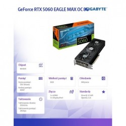 Karta graficzna GeForce RTX 5060 EAGLE MAX OC 8G GV-N5060EAGLEMAX OC-8GD Karta graficzna GeForce RTX 5060 EAGLE MAX OC 8G GV-N5060EAGLEMAX OC-8GD