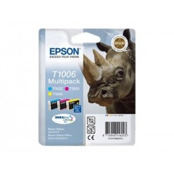 EPSON T1006 ink cartridge tri-colour standard capacity 3 x 11.1ml 3-pack RF-AM blister