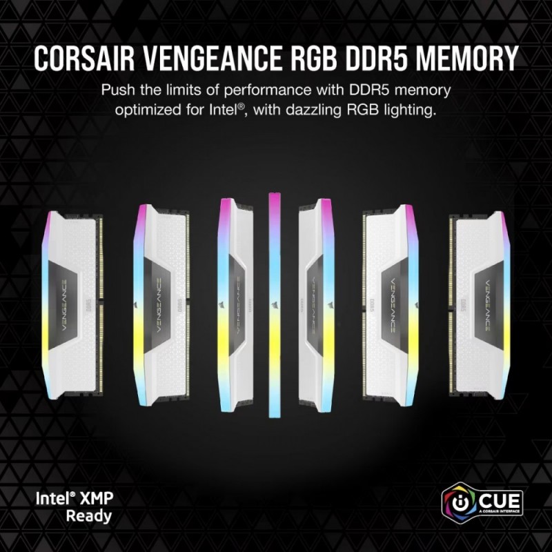 Pamięć DDR5 Vengeance RGB 32GB/5200 (2x16GB) CL40 White Pamięć DDR5 Vengeance RGB 32GB/5200 (2x16GB) CL40 White