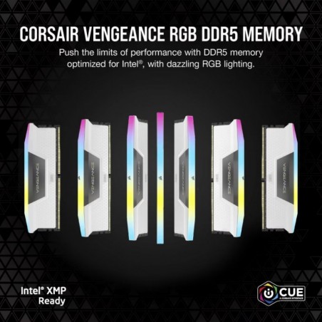Pamięć DDR5 Vengeance RGB 32GB/5200 (2x16GB) CL40 White Pamięć DDR5 Vengeance RGB 32GB/5200 (2x16GB) CL40 White