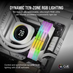 Pamięć DDR5 Vengeance RGB 32GB/5200 (2x16GB) CL40 White Pamięć DDR5 Vengeance RGB 32GB/5200 (2x16GB) CL40 White