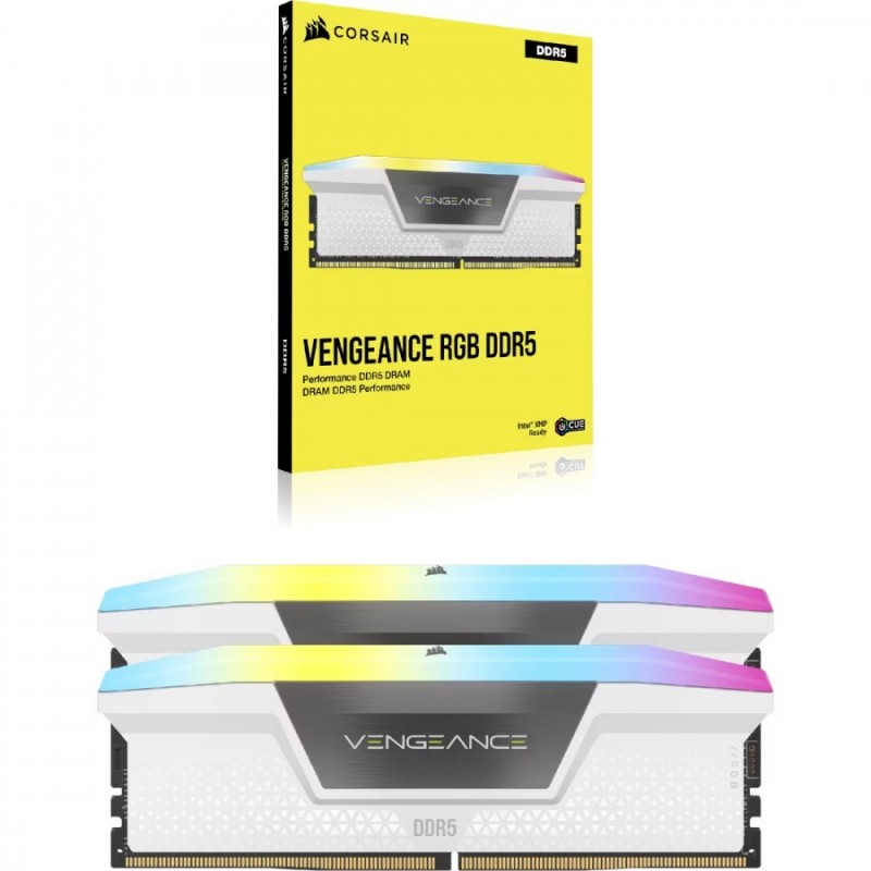 Pamięć DDR5 Vengeance RGB 32GB/5200 (2x16GB) CL40 White Pamięć DDR5 Vengeance RGB 32GB/5200 (2x16GB) CL40 White