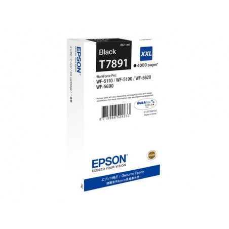 EPSON C13T789140 Tusz Epson T7891 black 65 ml WF-5110DW/WF-5190DW/WF-5620DWF/WF-5690DWF EPSON C13T789140 Tusz Epson T7891 black 65 ml WF-5110DW/WF-5190DW/WF-5620DWF/WF-5690DWF