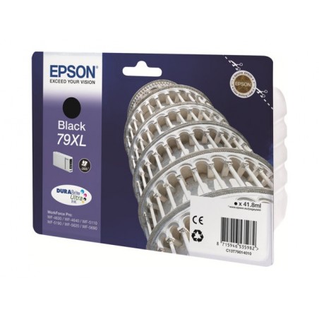 EPSON C13T79014010 Tusz Epson T7901 black 42 ml WF-5110DW/WF-5190DW/WF-5620DWF/WF-5690DWF EPSON C13T79014010 Tusz Epson T7901 black 42 ml WF-5110DW/WF-5190DW/WF-5620DWF/WF-5690DWF