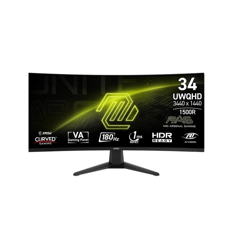 Monitor MAG 346CQ 34 cale/LED/UWQHD/Curved/180Hz/czarny