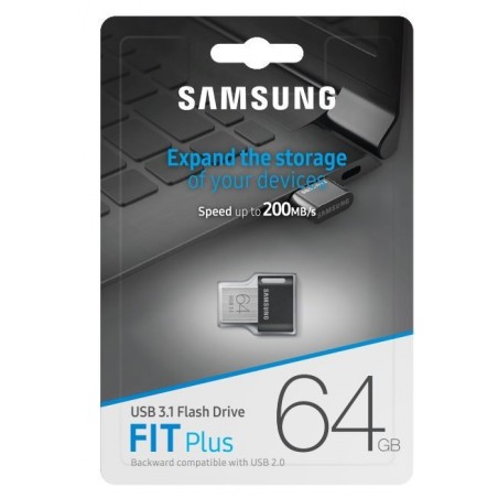 Pendrive FIT Plus USB3.1 64 GB Gray MUF-64AB/APC Pendrive FIT Plus USB3.1 64 GB Gray MUF-64AB/APC