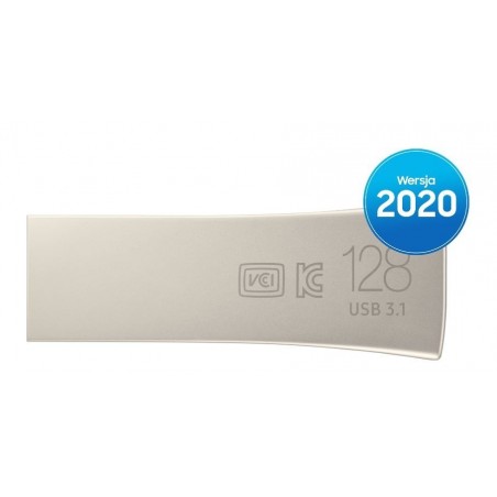 Pendrive BAR Plus USB3.1 128 GB Champaign Silver Pendrive BAR Plus USB3.1 128 GB Champaign Silver