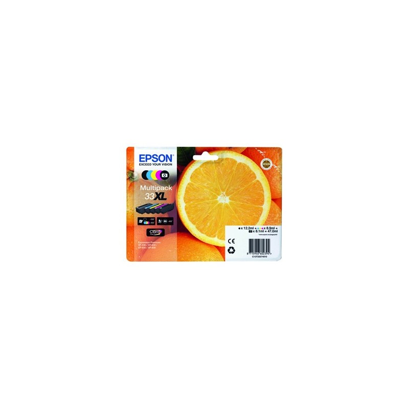 Epson oryginalny ink / tusz C13T33574011, T33XL, CMYK, 12,2/3x8,9/8,1ml