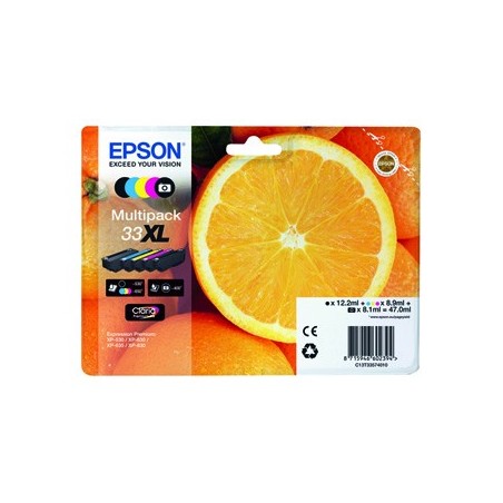 Epson oryginalny ink / tusz C13T33574011, T33XL, CMYK, 12,2/3x8,9/8,1ml Epson oryginalny ink / tusz C13T33574011, T33XL, CMYK, 12,2/3x8,9/8,1ml