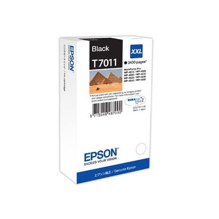 Epson oryginalny ink / tusz C13T70114010, XXL, black, 3400s, XXL Epson oryginalny ink / tusz C13T70114010, XXL, black, 3400s, XXL