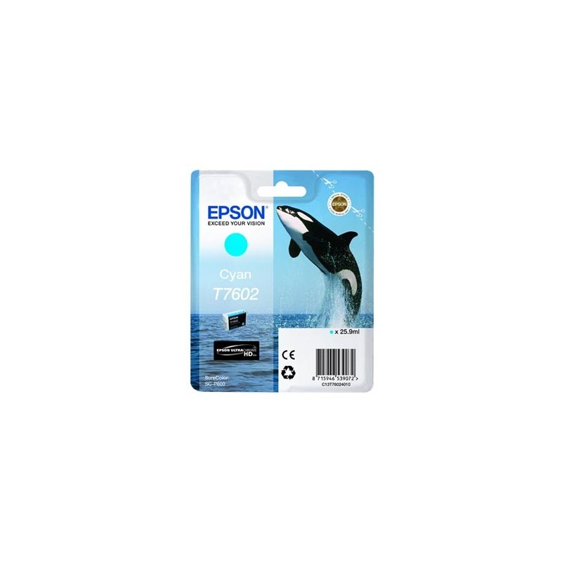 Epson oryginalny ink / tusz C13T76024010, T7602, cyan, 25,9ml, 1szt