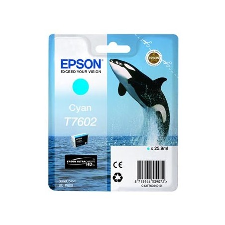 Epson oryginalny ink / tusz C13T76024010, T7602, cyan, 25,9ml, 1szt Epson oryginalny ink / tusz C13T76024010, T7602, cyan, 25,9ml, 1szt