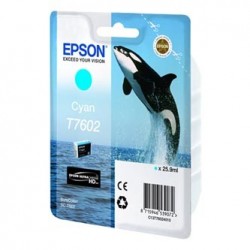 Epson oryginalny ink / tusz C13T76024010, T7602, cyan, 25,9ml, 1szt Epson oryginalny ink / tusz C13T76024010, T7602, cyan, 25,9ml, 1szt