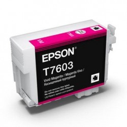 Epson oryginalny ink / tusz C13T76034N10, T7603, vivid magenta, 25,9ml, 1szt Epson oryginalny ink / tusz C13T76034N10, T7603, vivid magenta, 25,9ml, 1szt