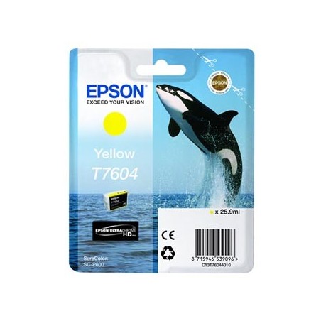 Epson oryginalny ink / tusz C13T76044010, T7604, yellow, 25,9ml, 1szt Epson oryginalny ink / tusz C13T76044010, T7604, yellow, 25,9ml, 1szt