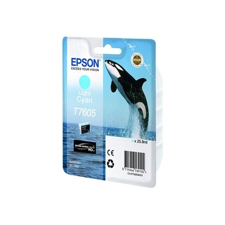 Epson oryginalny ink / tusz C13T76054010, T7605, light cyan, 25,9ml, 1szt Epson oryginalny ink / tusz C13T76054010, T7605, light cyan, 25,9ml, 1szt