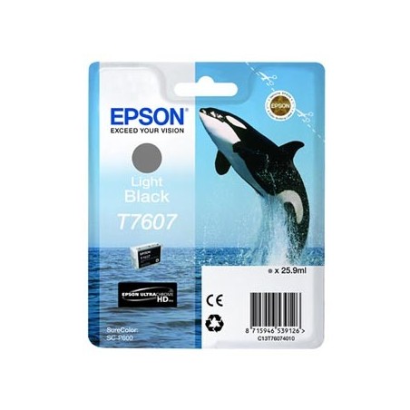 Epson oryginalny ink / tusz C13T76074010, T7607, light black, 25,9ml, 1szt Epson oryginalny ink / tusz C13T76074010, T7607, light black, 25,9ml, 1szt