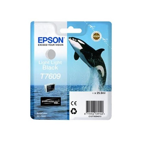 Epson oryginalny ink / tusz C13T76094010, T7609, light light black, 25,9ml, 1szt Epson oryginalny ink / tusz C13T76094010, T7609, light light black, 25,9ml, 1szt
