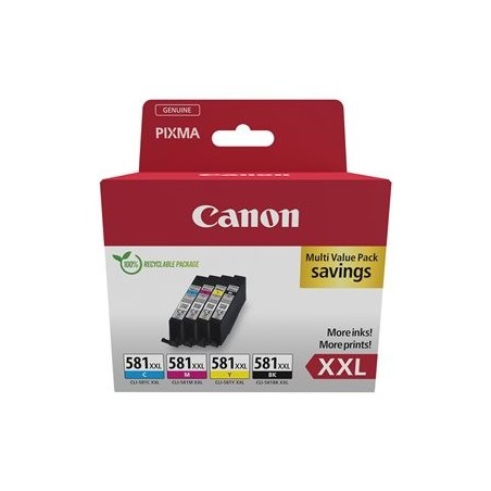 CANON CLI-581XXL Ink Cartridge C/M/Y/BK MULTI Sec CANON CLI-581XXL Ink Cartridge C/M/Y/BK MULTI Sec