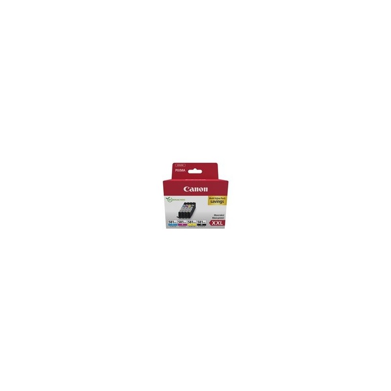 CANON CLI-581XXL Ink Cartridge C/M/Y/BK MULTI Sec CANON CLI-581XXL Ink Cartridge C/M/Y/BK MULTI Sec