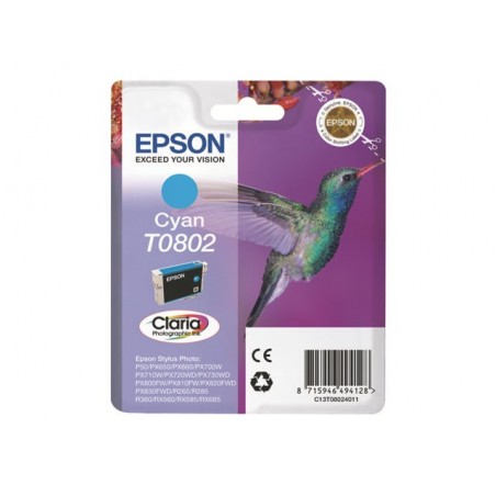 EPSON C13T08024011 Tusz Epson T0802 cyan Stylus photo R265/285/360,RX560/585/685 EPSON C13T08024011 Tusz Epson T0802 cyan Stylus photo R265/285/360,RX560/585/685