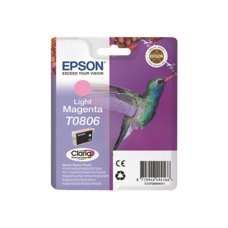 EPSON C13T08064011 Tusz Epson T0806 light magenta Stylus photo R265/285/360,RX560/585/685 EPSON C13T08064011 Tusz Epson T0806 light magenta Stylus photo R265/285/360,RX560/585/685