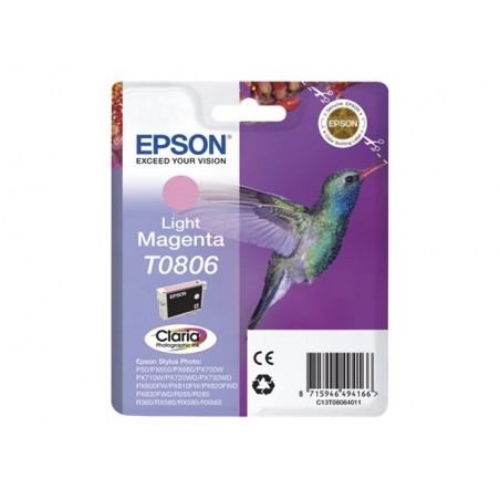 EPSON C13T08064011 Tusz Epson T0806 light magenta Stylus photo R265/285/360,RX560/585/685 EPSON C13T08064011 Tusz Epson T0806 light magenta Stylus photo R265/285/360,RX560/585/685