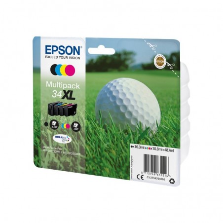 EPSON C13T34764010 Tusz Epson Golf ball Multipack 34XL 4-colors DURABrite Ultra 48,7 ml EPSON C13T34764010 Tusz Epson Golf ball Multipack 34XL 4-colors DURABrite Ultra 48,7 ml